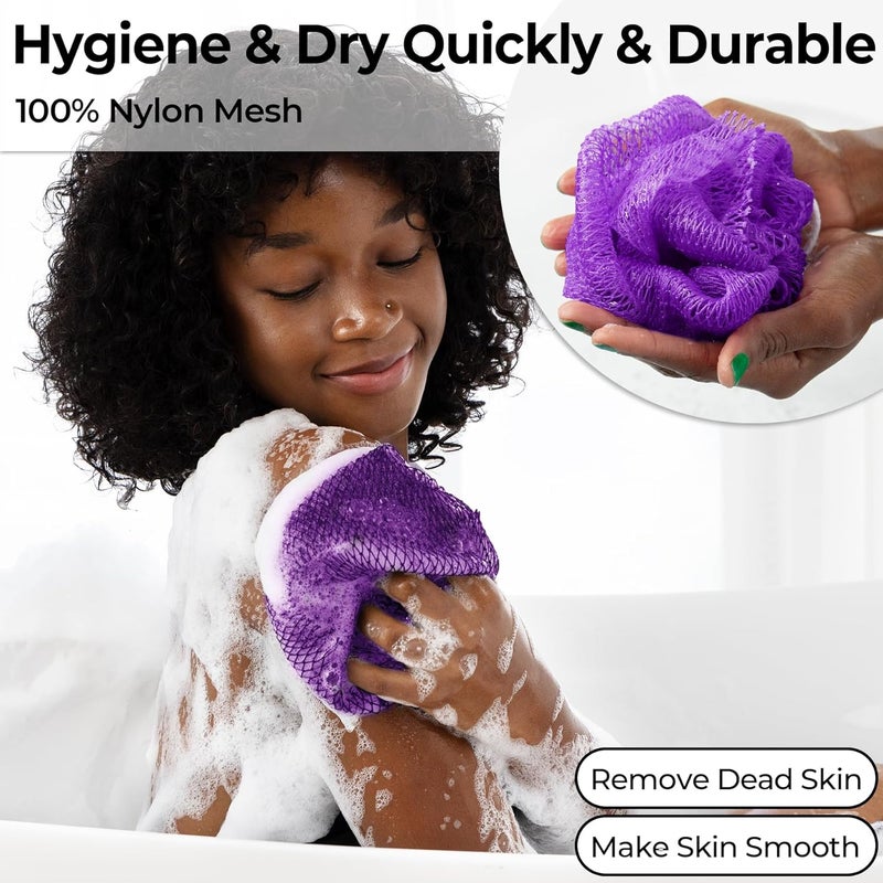 MINISENTIALS African Net Sponge Authentic - Real African Exfoliating Body Scrubber Sponge with Knots - Shower Washcloths for Exfoliator - Body Care Bathing Accessories - Image 4